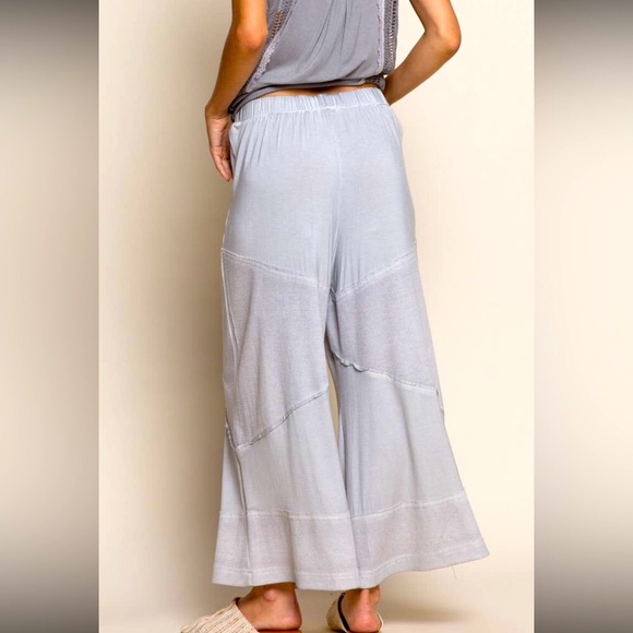 POL Dove Gray Wide-Leg Cropped Pants | HELLOBUTIFL Staple | Soft Everyday Luxe - Picture 2 of 7